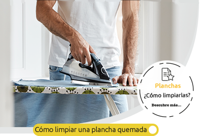 como limpiar la plancha quemada