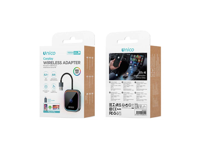 ADAPTADOR CARPLAY UNICO VB2824 CON CONEXIÓN USB A / C NEGRO
