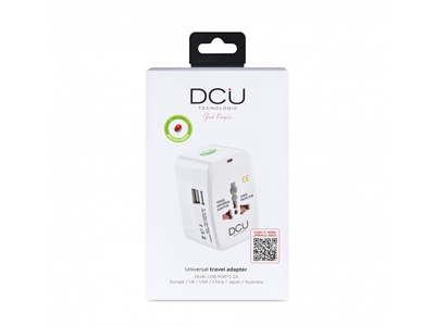 ADAPTADOR DE VIAJE UNIVERSAL DCU 37400210 + 2 USB