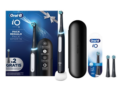 Braun ORAL B PACK CEPILLO IO3 NEGRO CON FUNDA - Cepillo Dental Electrico