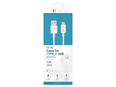 Cable Unico CB1593 1M USB A A USB C BLANCO