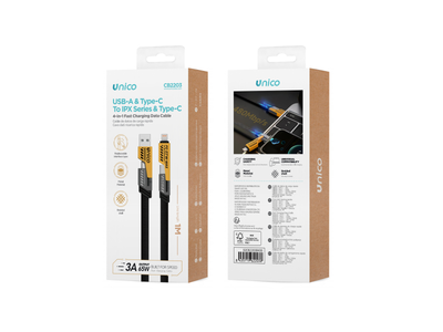 CABLE UNICO FULL METAL CB2203 PRO 4 EN 1 USB A/C L/C