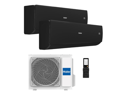 Haier FLEXIS 25+35/50 BLACK PRE - Aire Acondicionado Inverter 2236 Frigorias Multisplit 2x1