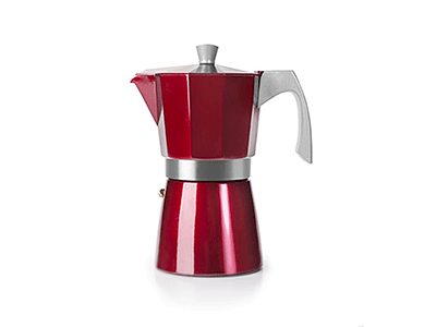 Ibili 623202 - Cafetera Italiana Evva Red 2 Tazas