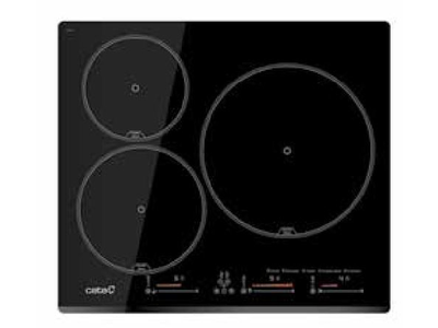 Cata INSB 6003E2 BK - Vitroceramica Induccion 3 Zonas Coccion Ancho 59 Cm