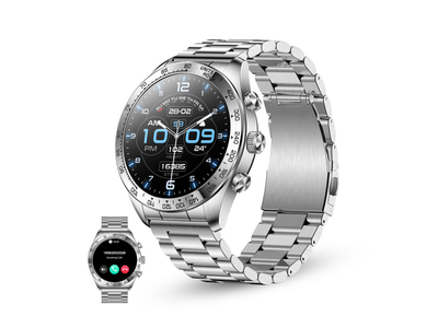 RELOJ INTELIGENTE KSIX ELITE AMOLED PLATA 1.43"