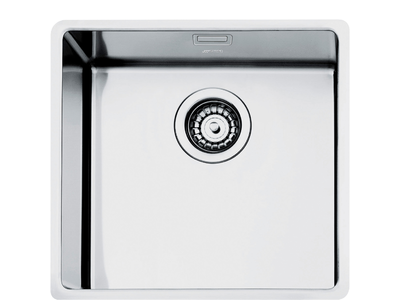 Smeg VFU50SFR - Fregadero De Cocina Acero 50 Cm 1 Cubeta 0 Escurridor Bajo Encimera