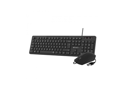 SUBBLIM COMBO TECLADO BUSINESS SLIM + RATÓN SILENCIOSO CON CABLE USB NEGRO