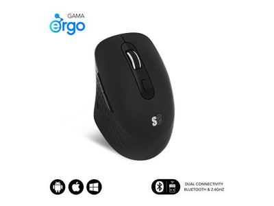 Subblim CURVE ERGO DUAL MOUSE BATTERY BLACK - Raton