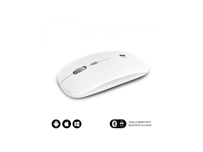 Subblim DUAL FLAT WHITE RECHARGEABLE - Raton