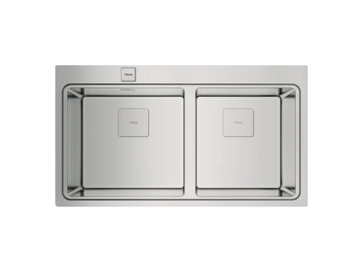 Teka ZENIT RS15 2C 86 2Ø - Fregadero De Cocina Acero 90 Cm 2 Cubetas 0 Escurridor Bajo Encimera