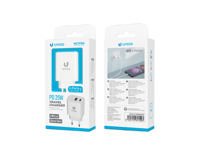 Unico HC1700 2USB A+C PD25W - Cable Para Movil