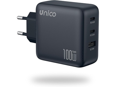 Unico HC6135 PD100W GAN 2 USB C USB A NEGRO - Cargador Para Movil