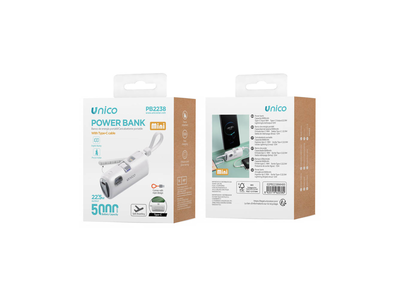 Unico POWERBANK POKET PB2238 22.5W 12000MAH - TIPO C Y Lightning