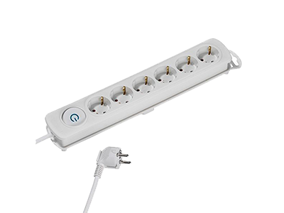 Vivanco 37647 - Cable Regleta 6 Enchufes Con Interruptor Confort Line